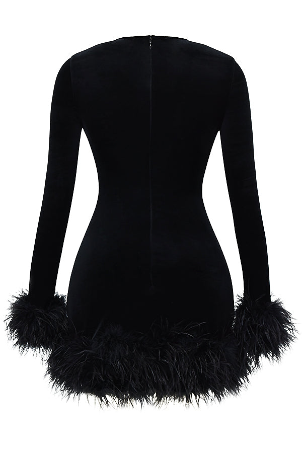 Lidia Boutique Women's Velvet Mini Dress Elevated Occasion Wear