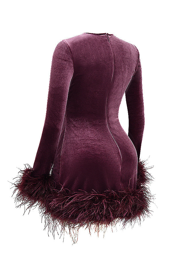 Lidia Boutique Women's Velvet Mini Dress Elevated Occasion Wear