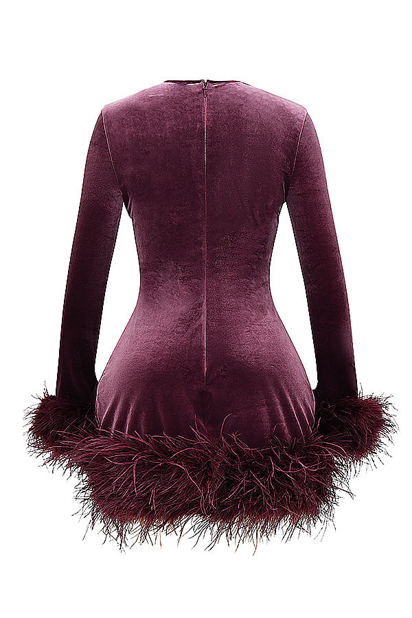 Lidia Boutique Women's Velvet Mini Dress Elevated Occasion Wear