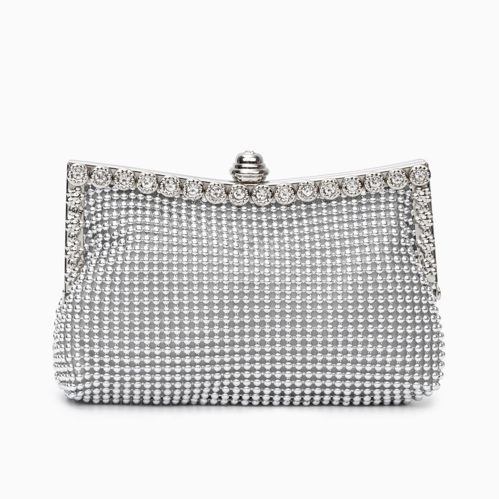 Rhinestone-Embellished Scarlett Clutch Bag