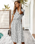 Olivia Statement Chic Midi Summer Dress for a Look Premium Wardrobe Essential