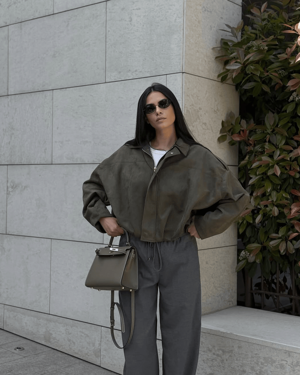 Lara Suede Bomber Jacket
