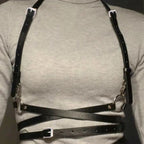 Seductive Gothic Leather Corset Strap