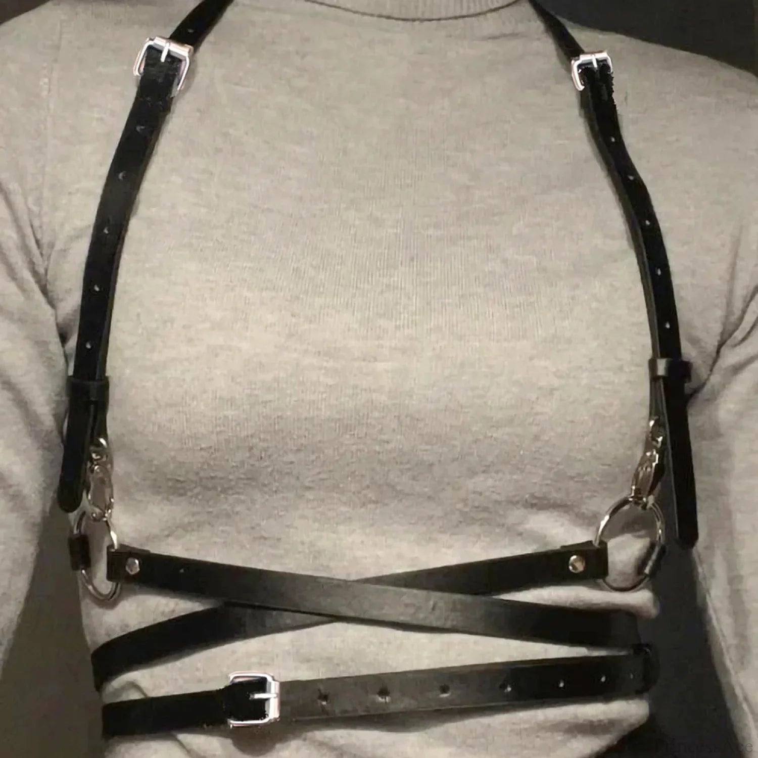 Seductive Gothic Leather Corset Strap