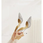 Sequin Sexy PointedFashion Sandals Luxury Party Dress Stilettos Hot Sale High Heel