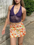 Sequins Flower Party Skirt