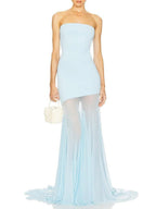 Seraphine Strapless Mesh Maxi Dress