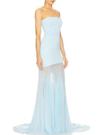 Seraphine Strapless Mesh Maxi Dress