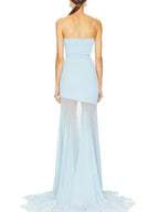 Seraphine Strapless Mesh Maxi Dress