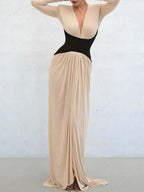 Serena Deep V Backless Maxi Dress