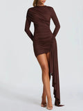 Serena Ruched Long Sleeve Mini Dress