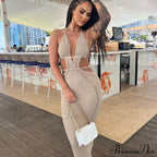Sexy Backless Wrap Charming Chest Midi Dress