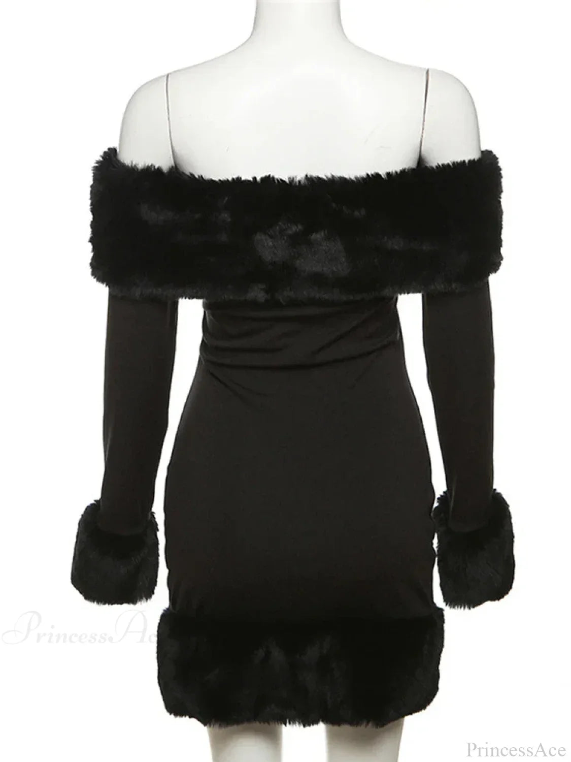 Sexy Elegant Fluffy Glamorous Strapless Mini Christmas Party Dress