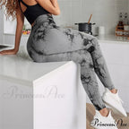 Sexy High Waist Push Up Tie-dye Seamless Fitness Workout Leggings