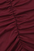 Sexy Off Shoulder Ruched Ruffle Long Sleeve Mini Dress