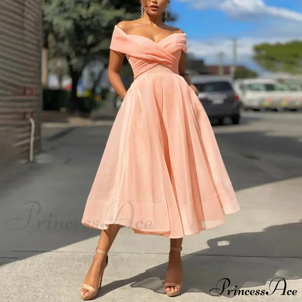 Sexy Off Shoulder Wedding Party Elegant Fashion Dress