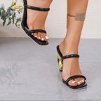 Sexy Open Toe Party Luxury DesignerFashion Shallow Mouth Banquet Elegant Pumps High Heel