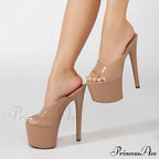 Sexy Peep Toe 17CM Extreme High Heels Platform Sandals for Women Nightclub Party Stripper Shoes