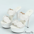 Sexy Peep Toe Pole Dance Heels Platform Slipper Handmade Weave Hemp Narrow Band Summer Sandal Female Shoes Pumps