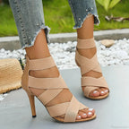 Sexy Peep-toe Thin High Heel Shoes Women Sandals Elegant Square Head Glitter Shinning Party Sandal High Heel