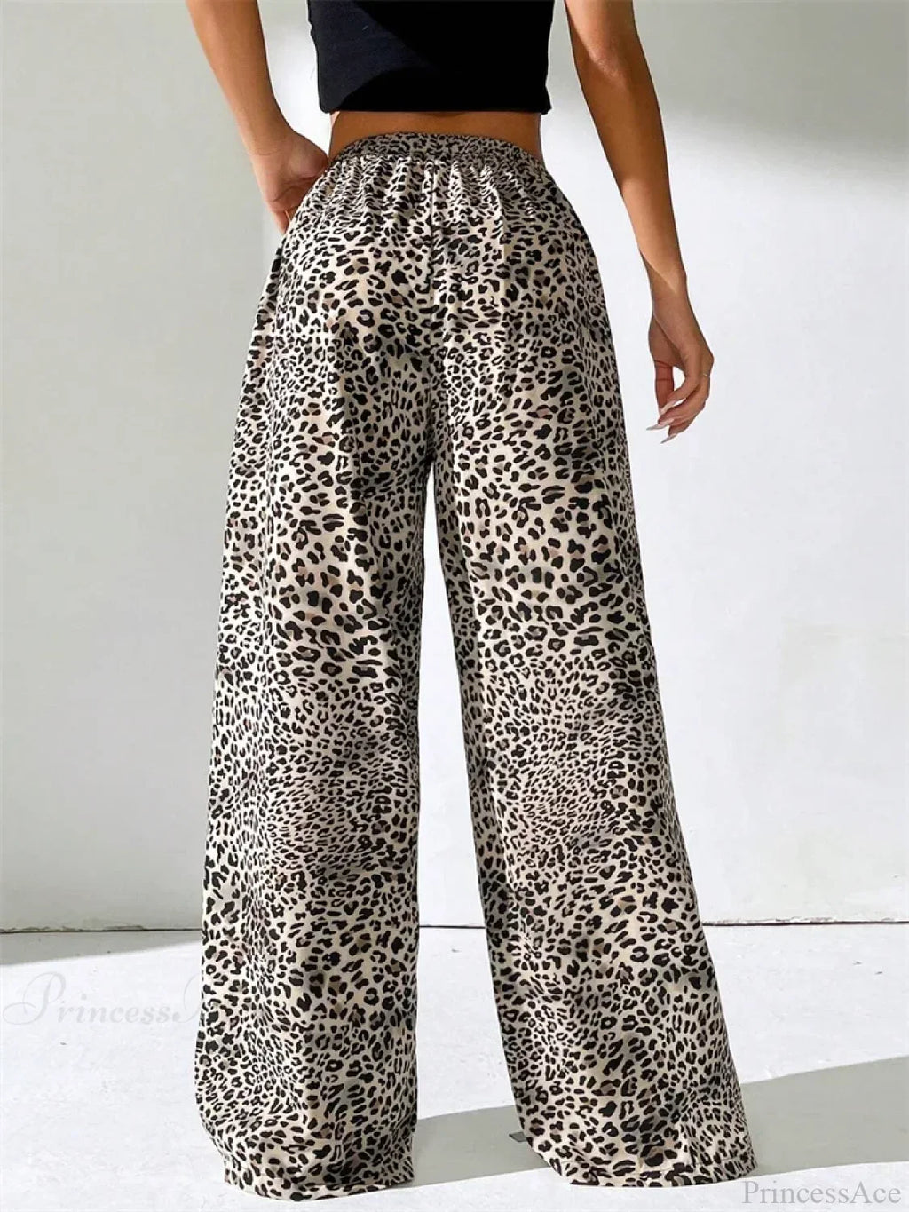 Sexy Striped Side Split Tie-Up Wide-Leg Sweatpant