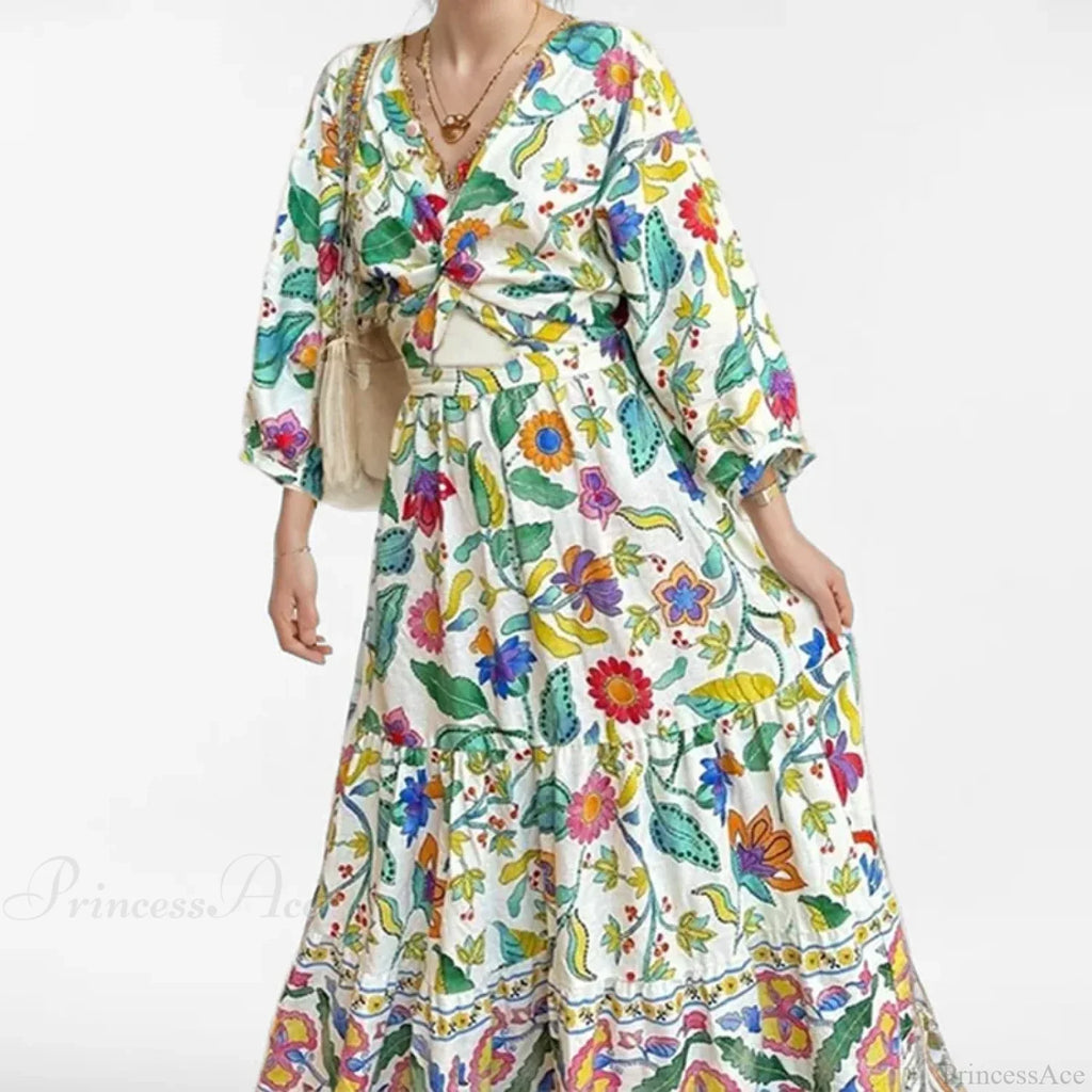 Sexy Waist Cinching Floral Dress
