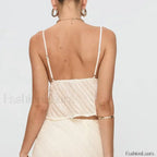 Sheer Beach Bow-Tie Crop Top
