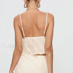 Sheer Beach Bow-Tie Crop Top