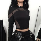 Sheer Mesh Knit Top