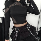 Sheer Mesh Knit Top