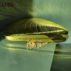 Shell Shaped Acrylic Purse Clutch Bag with Gold Chain