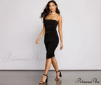 She's A Showstopper Charming Ruched Midi Dress