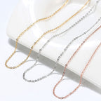 Shimmer Sterling Silver 1.1MM Polished Cable Chain Necklace