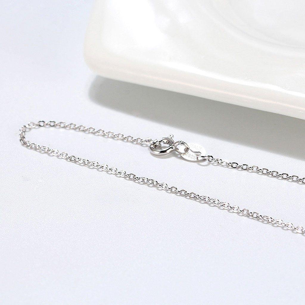 Shimmer Sterling Silver 1.1MM Polished Cable Chain Necklace
