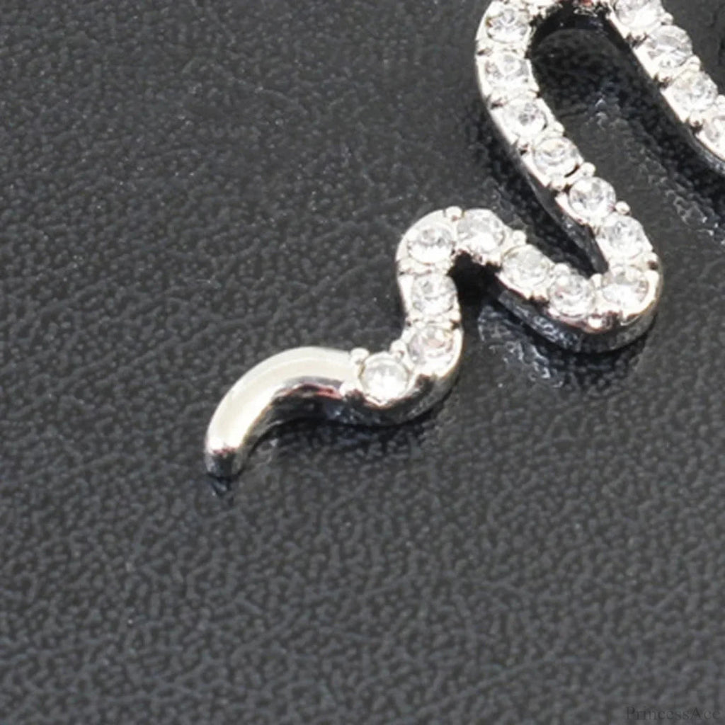 Shimmering Serpent Medieval Zircon Belly Ring