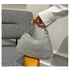 Shiny Crystal Rhinestones Evening Clutch Bag Wristlet