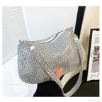 Shiny Crystal Rhinestones Evening Clutch Bag Wristlet