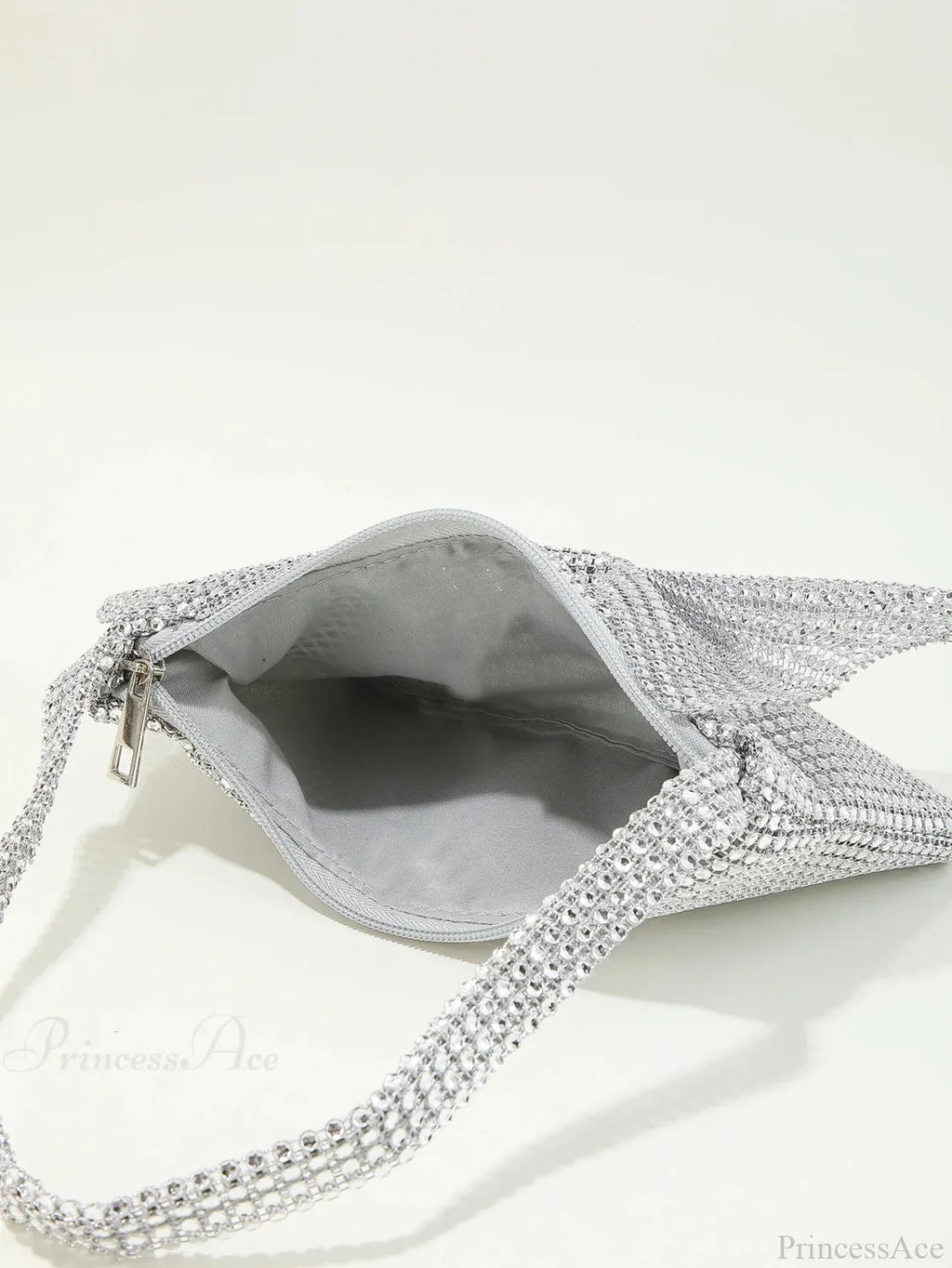 Shiny Rhinestone Bow Evening Clutch Bag