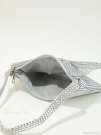 Shiny Rhinestone Bow Evening Clutch Bag