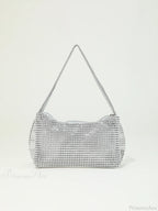 Shiny Rhinestone Bow Evening Clutch Bag