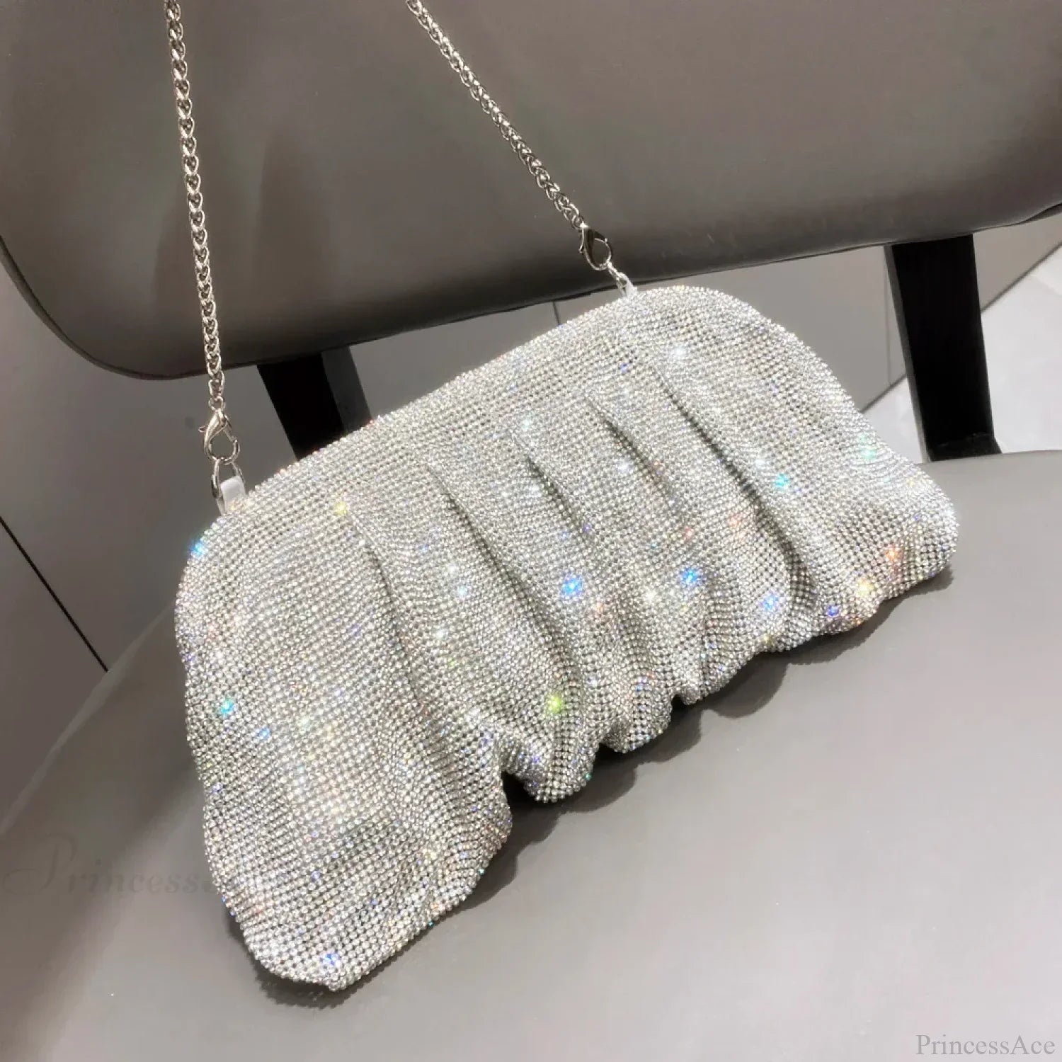 Shiny Rhinestones Handmade Evening Wristlet