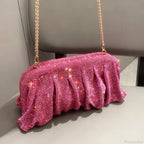 Shiny Rhinestones Handmade Evening Wristlet