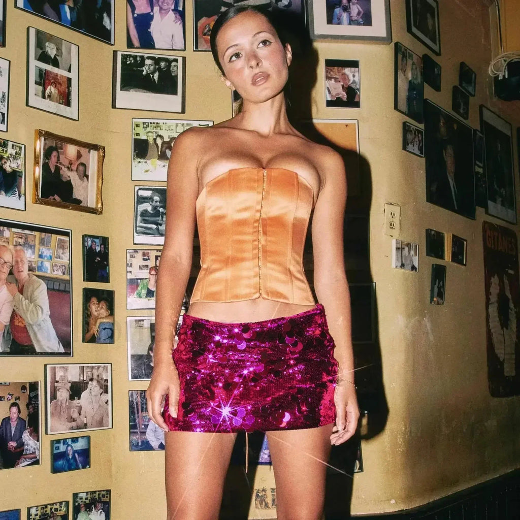 Shiny Sequined Beach Skirt
