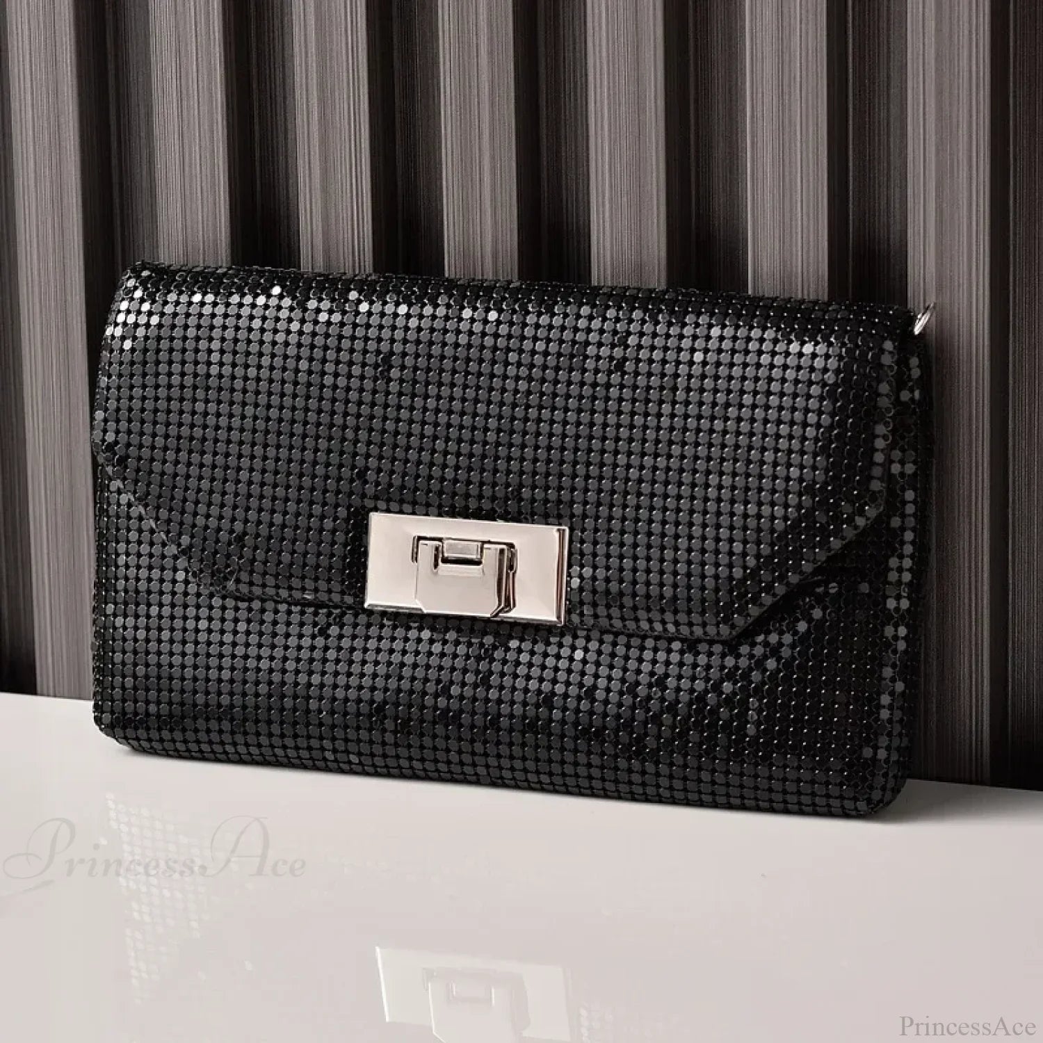 Shiny Sequins Evening Clutch Wristlet