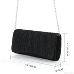 Shiny Shoulder Chain Satchel Wedding Cocktail Clutch Bag