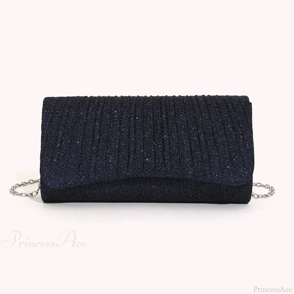 Shiny Shoulder Chain Satchel Wedding Cocktail Clutch Bag