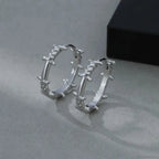 Shiny Thorns Circle Five-Pointed Star Earring