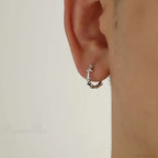 Shiny Thorns Circle Five-Pointed Star Earring