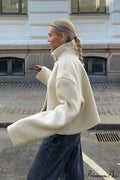 Short Stand Collar Sherpa Jacket