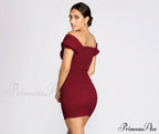 Show 'Em Off Charming Shoulder Smocked Mini Dress